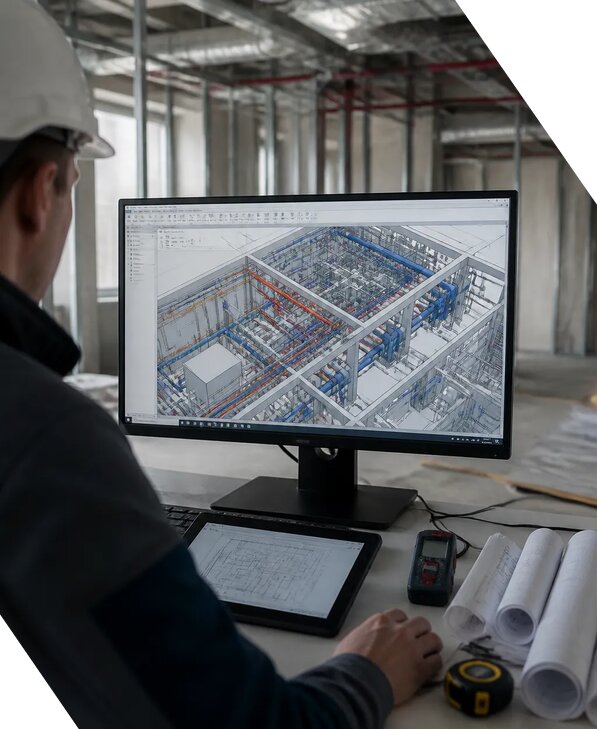 Создание BIM модели инженерных сетей для объектов в Минусинске